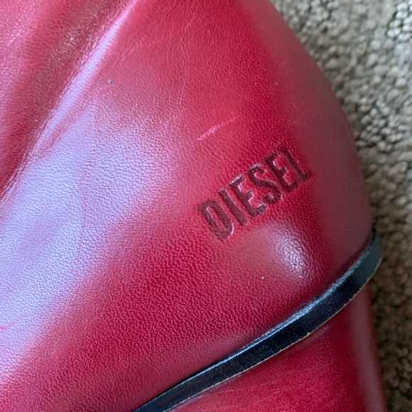 Diesel red leather wedge booties - Picture 14 of 14